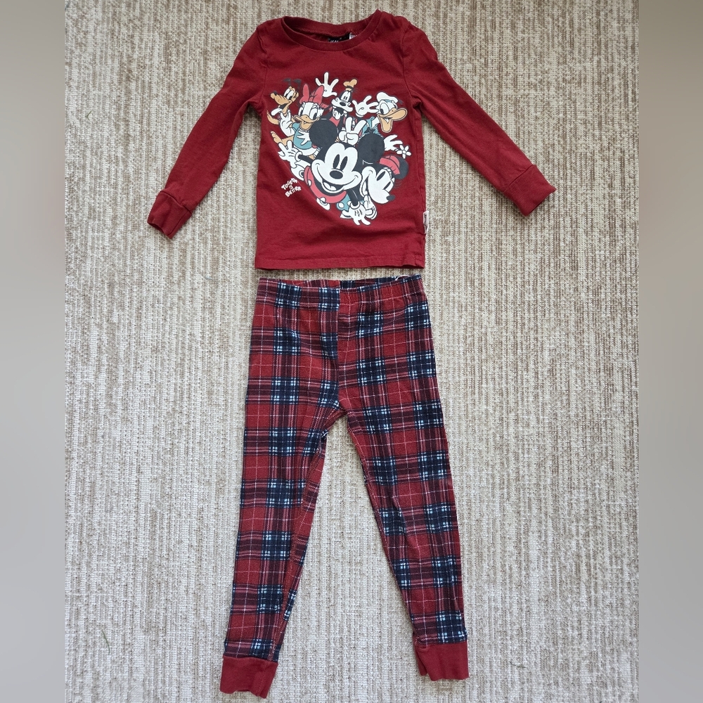 H&M Disney Red Mickey Mouse Kids Pajama Set
